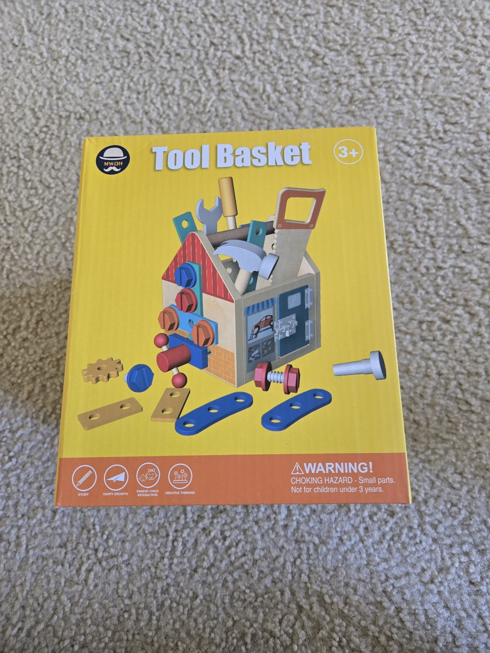 Tool Basket Wooden Toy Set For Ages 3 & Up